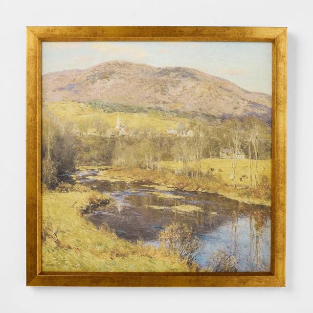 18"x18" Mountain Landscape Framed Wall Art - Threshold™ designed with Studio McGee