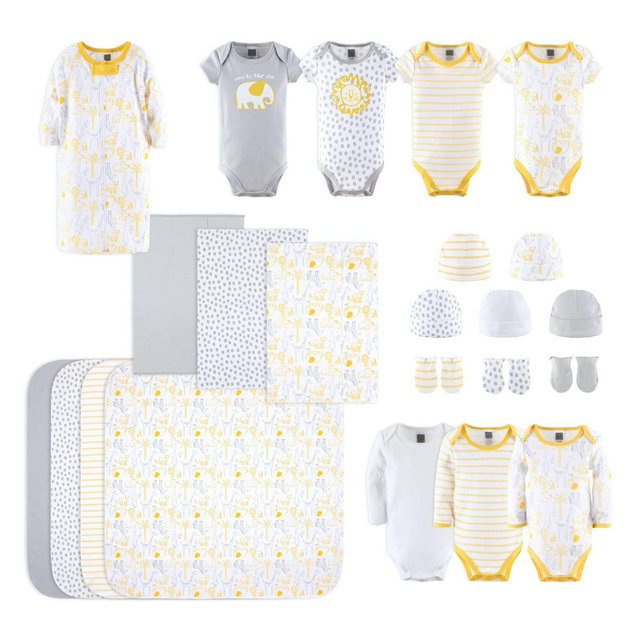 The Peanutshell Newborn Gift Set - Sunshine Jungle - 23pc