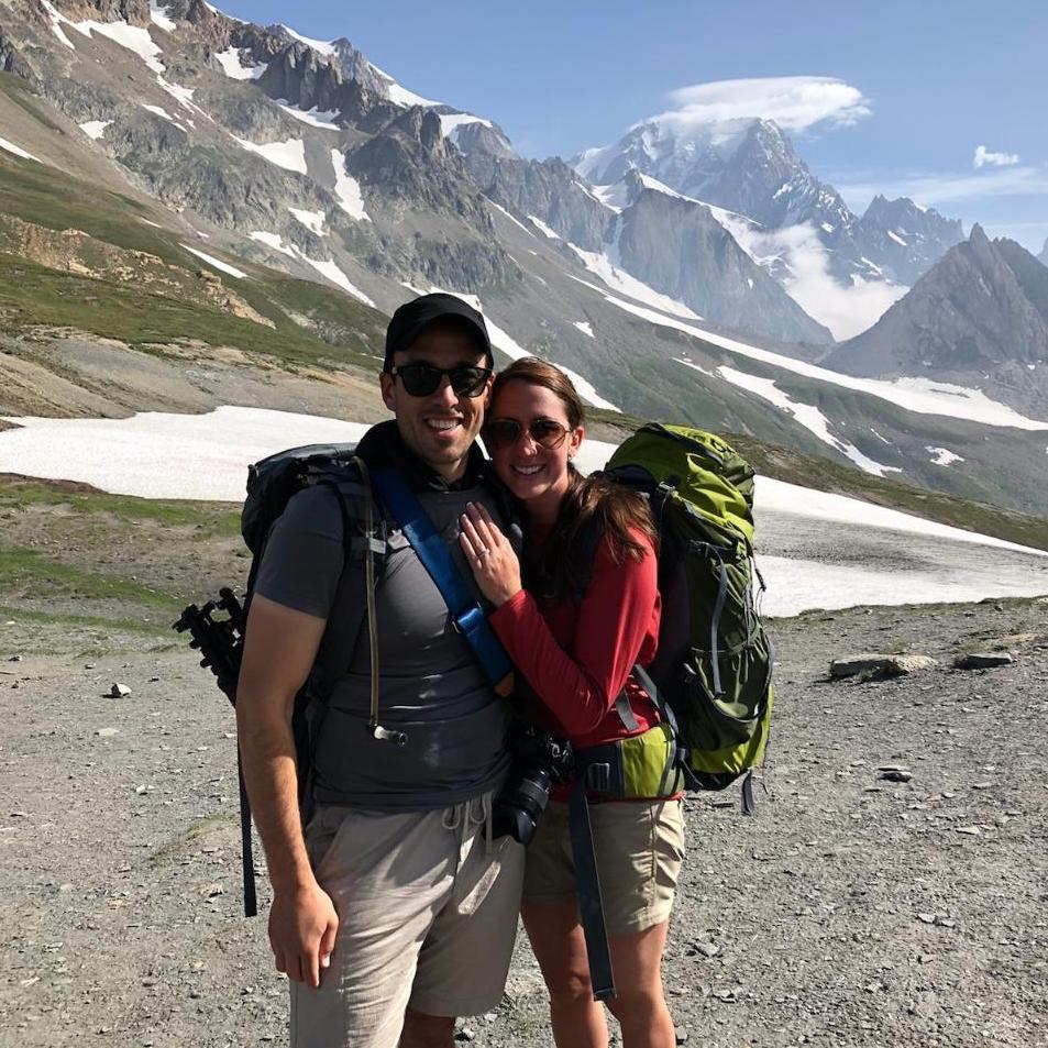Our epic hike through the Alps on the Tour du Mont Blanc.  Crossing into Italy here!