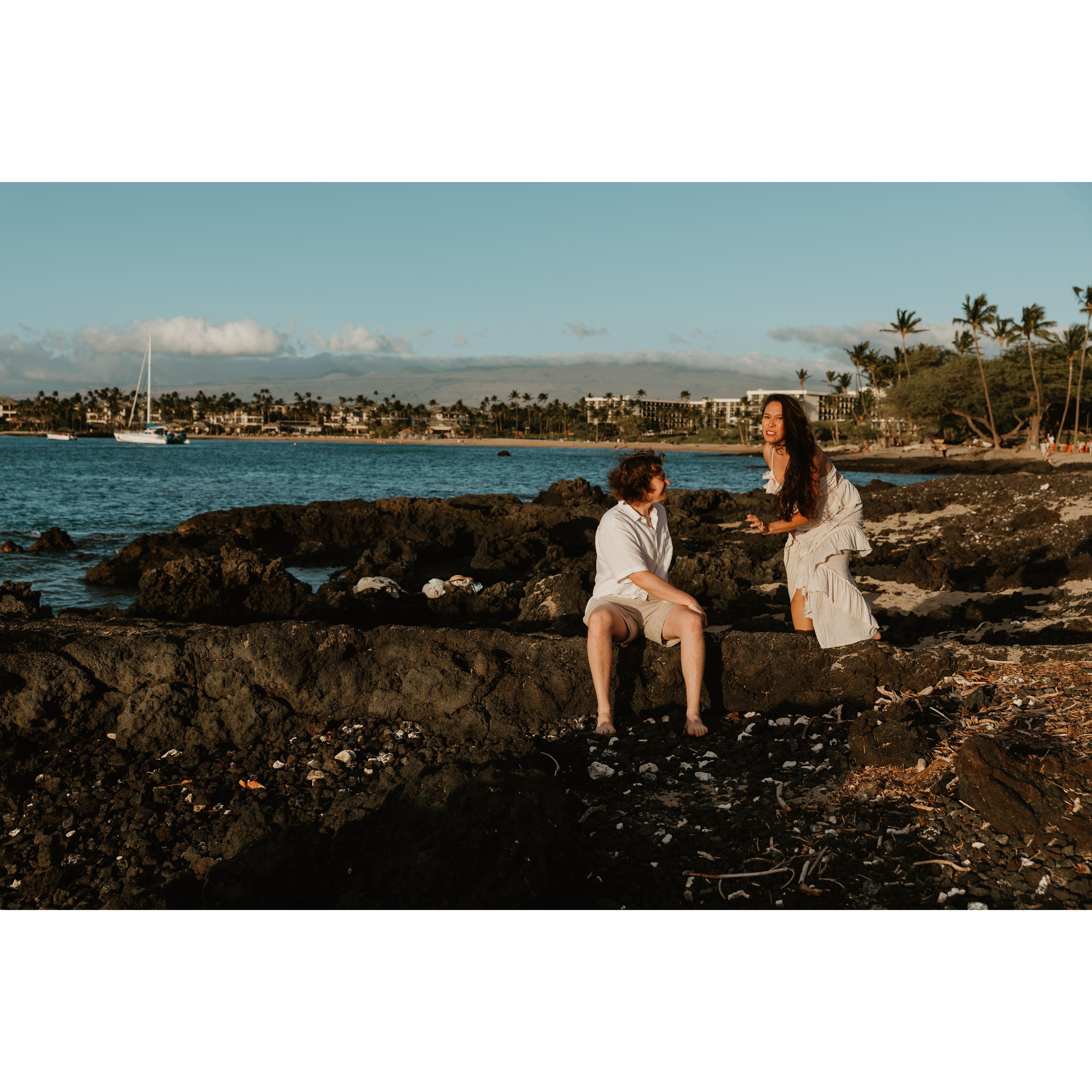 Playing around on the lava on the Big Island of Hawaii.