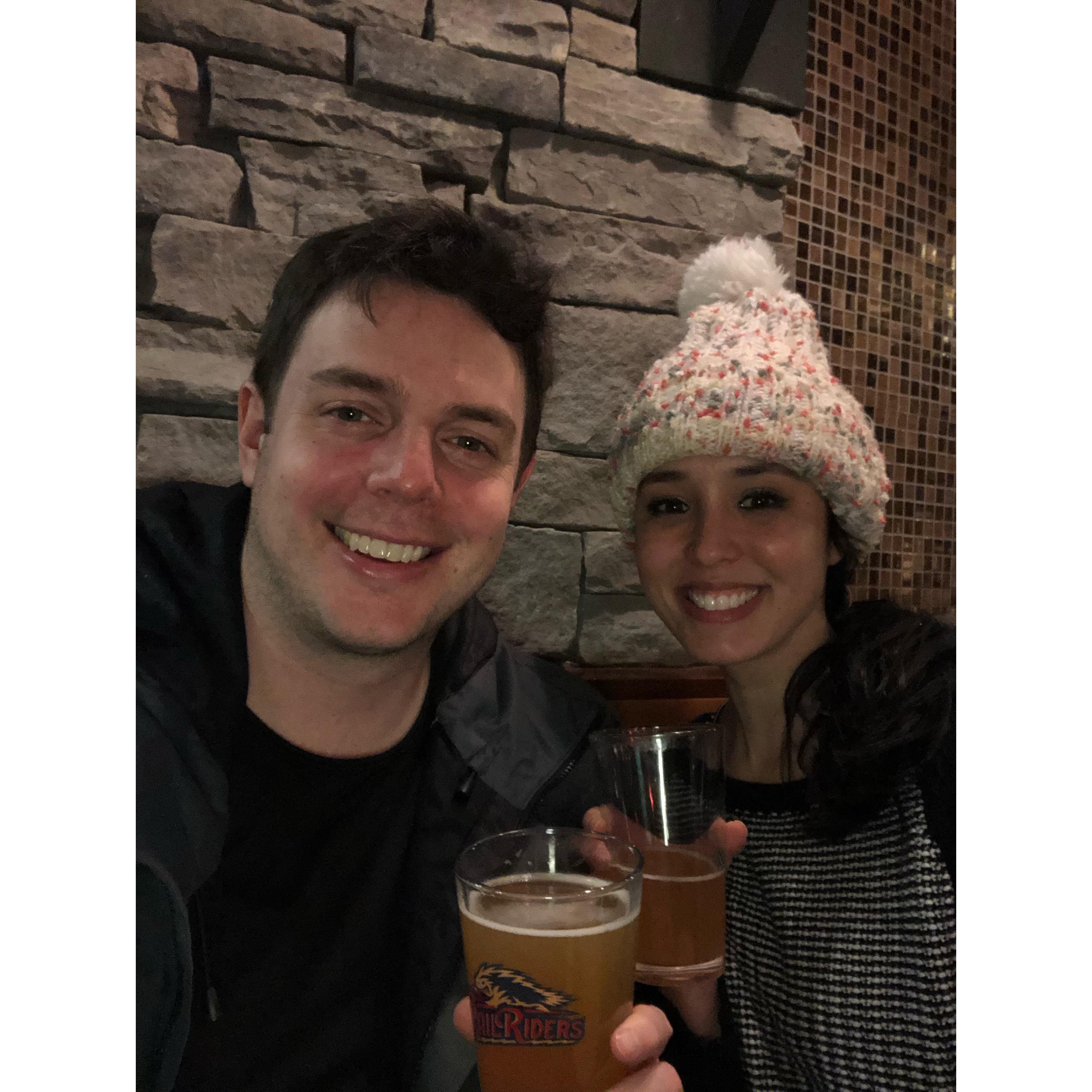 Beers in between snowboard runs