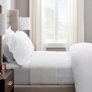 Percale Simple Stripe 4-Piece Organic Sheet Set