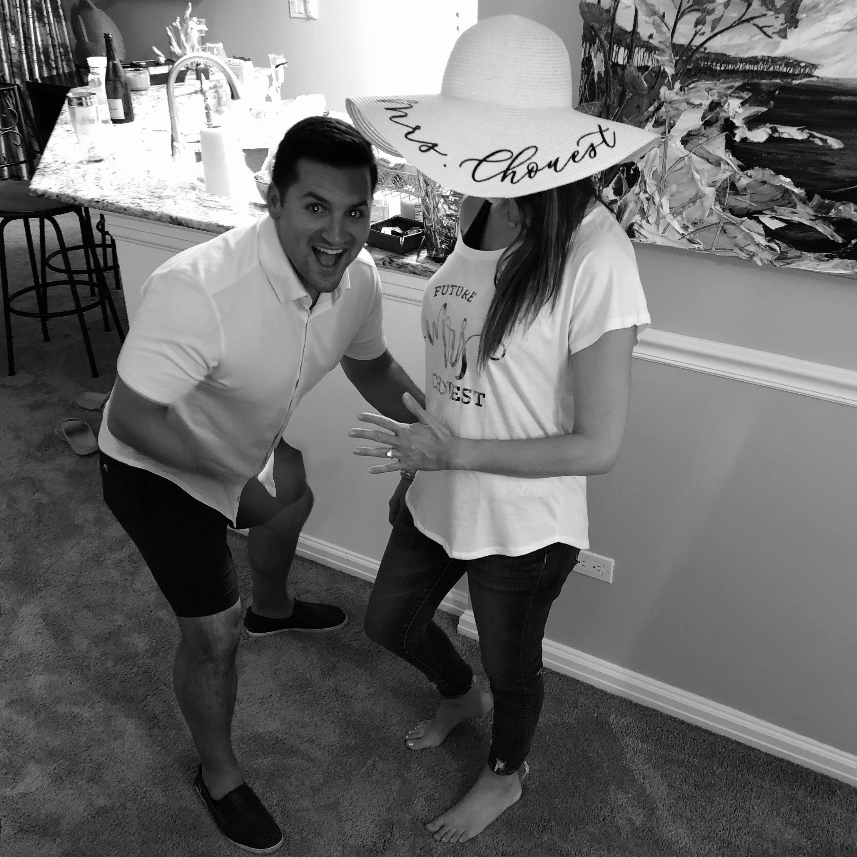 Right after our proposal!! On cloud nine!