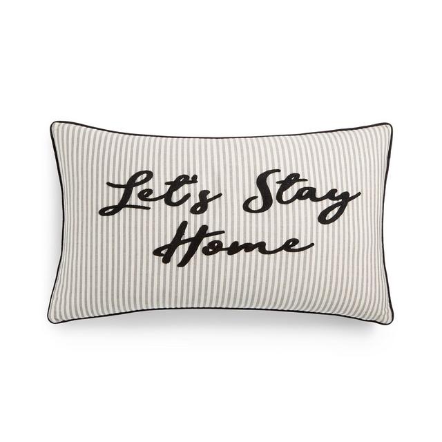 Lacourte Let's Stay Home 14" x 24" Decorative Pillow