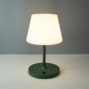 WEILAILUX Outdoor Battery Operated Table Lamp Waterproof, 4000mAh Cordless Table Lamp Rechargeable, Touch Dimmable Desk Lamp, LED Night Light for Patio Camping Restaurant Home, H9.6in, Green