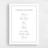 White Wedding Program - Wyncote