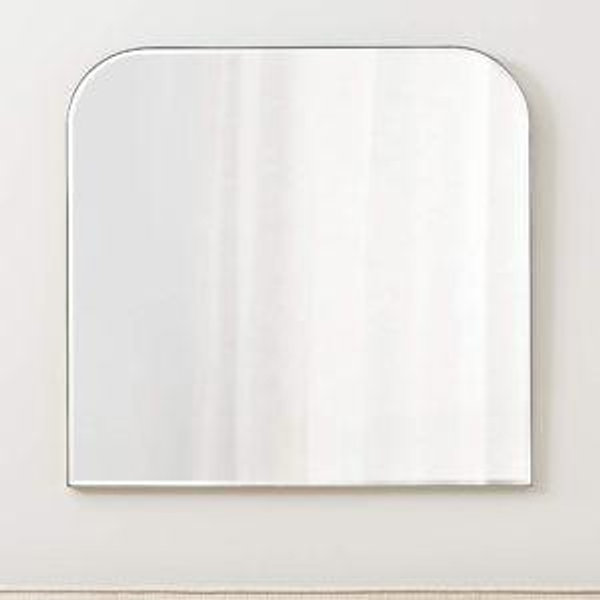 C+B Edge Silver Arch Wall Mirror 36"x34