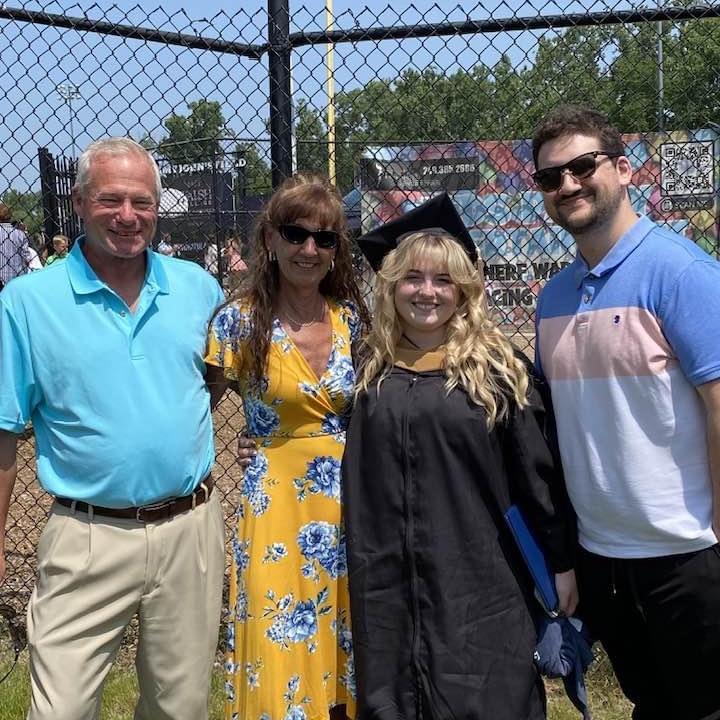 Julia's graduation ceremony for her Masters' degrees