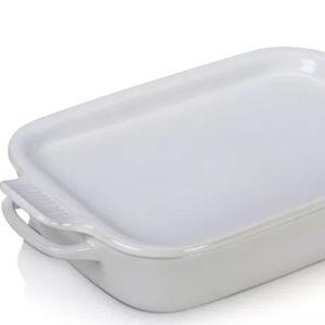 Le Creuset White Rectangular Dish with Platter Lid |