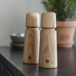 CrushGrind Mini Salt and Pepper Table Grinder Set of 2 With Stand