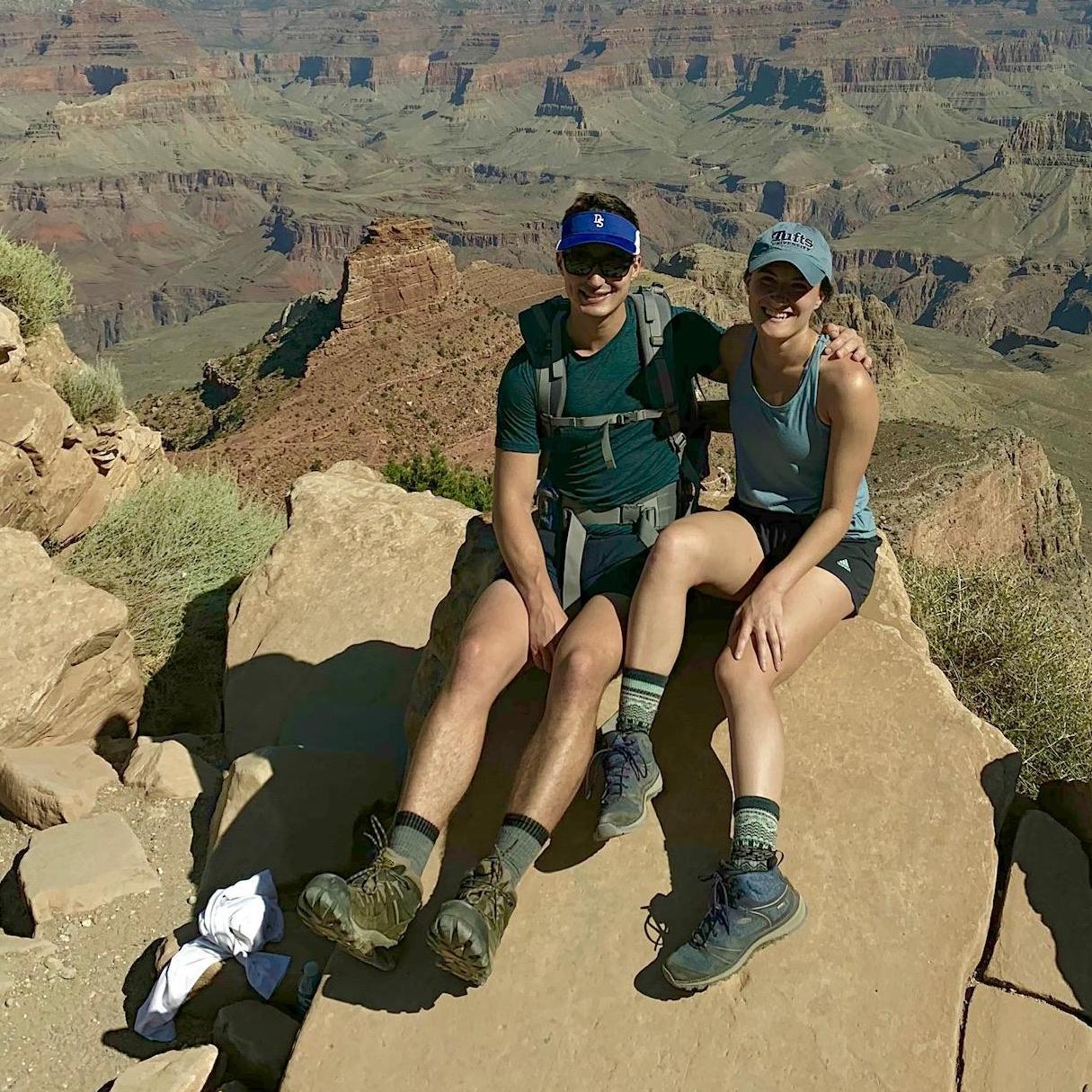 Griffin's favorite story to tell about how he "saved Carolyn's life" while hiking in the Grand Canyon (2019).