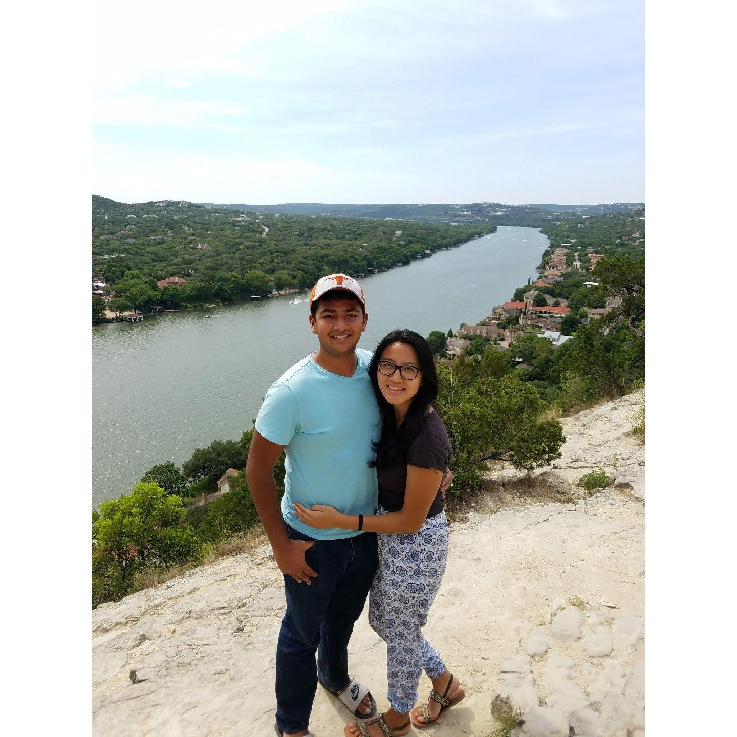 Possibly our first pic together at Mount Bonnell June 2017
