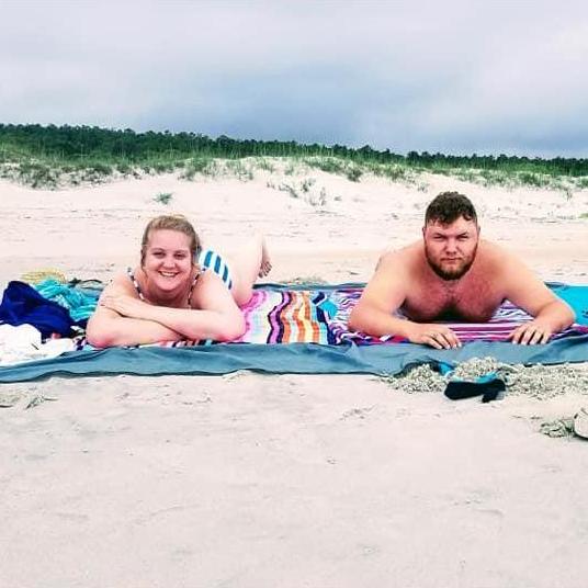 First beach trip with Austin's fam.