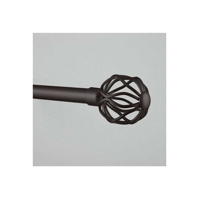 Exclusive Home Ogee 1" Outdoor Window Curtain Rod and Finial Set, Adjustable 84"-160""