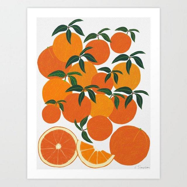 Orange Harvest - White Art Print