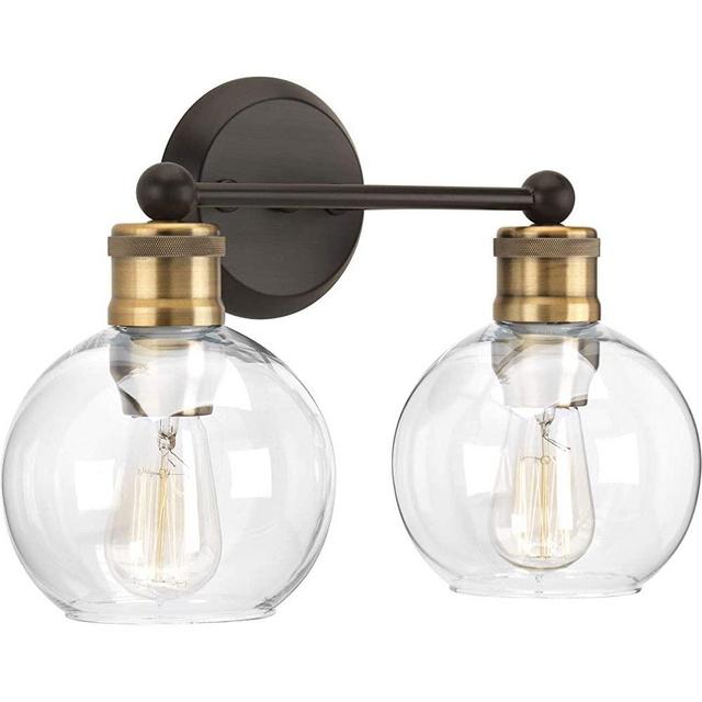 Hansford Collection Antique Bronze Two-Light Vintage Wall Light