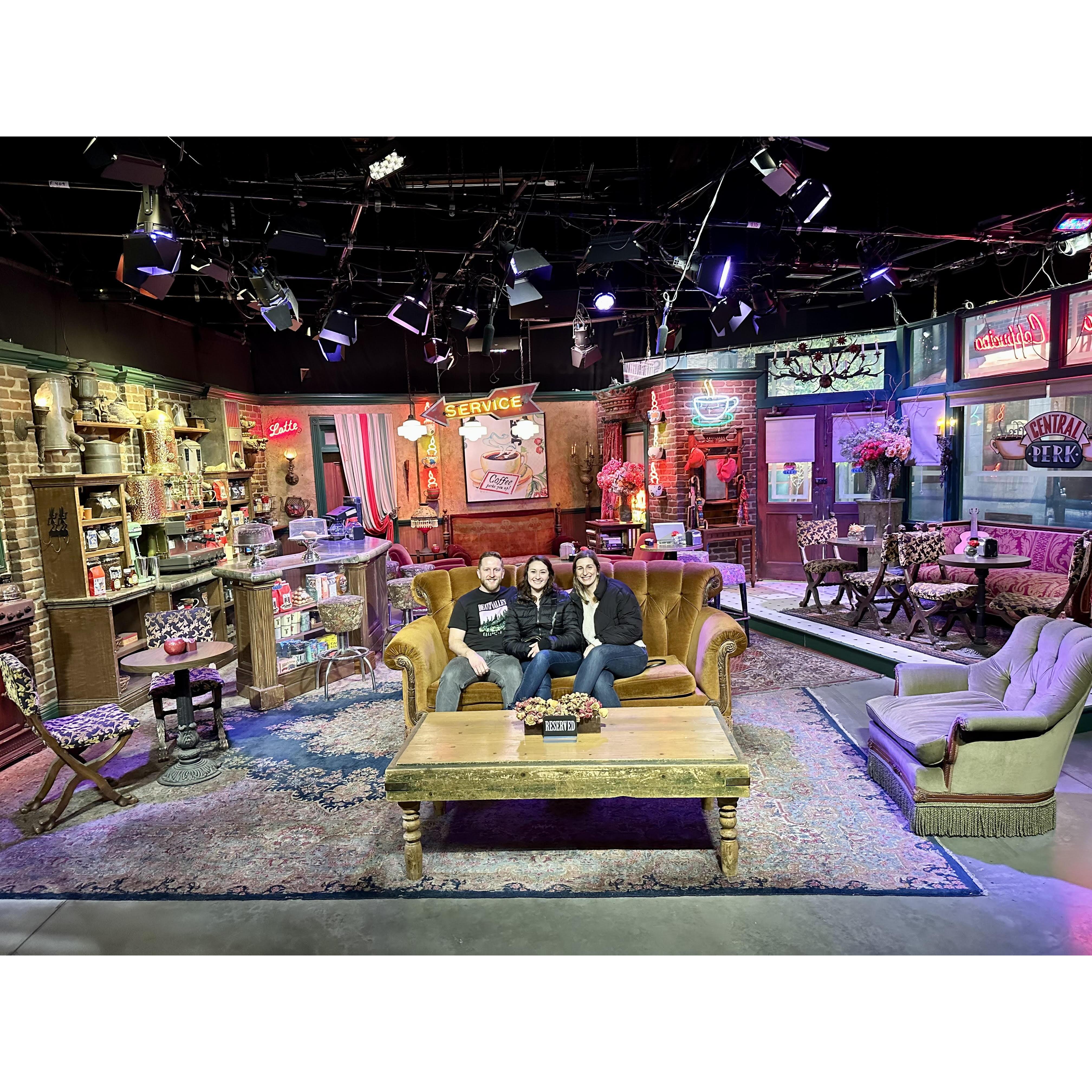 The iconic "Friends" couch at Warner Bro's Studio in Hollywood, CA.