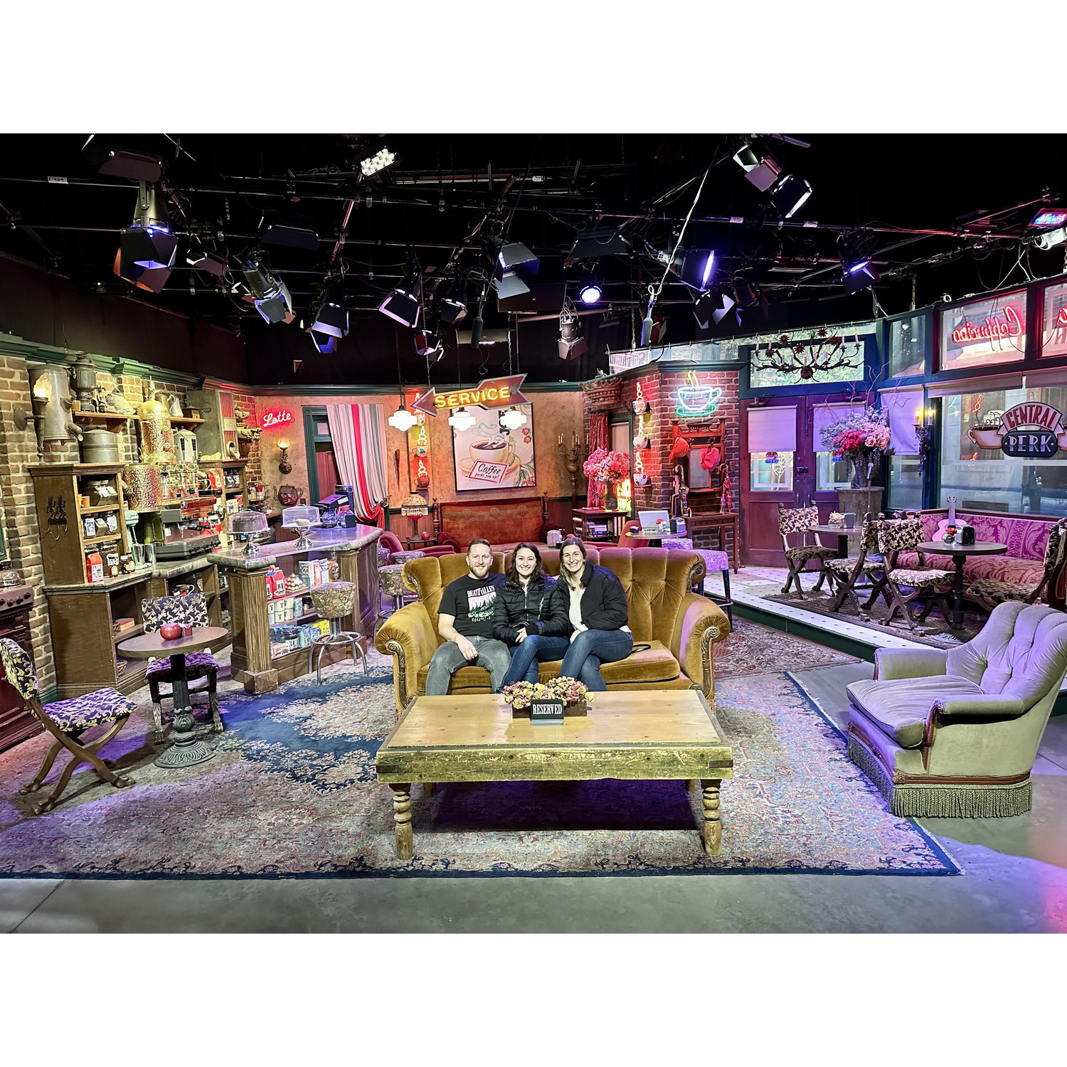 The iconic "Friends" couch at Warner Bro's Studio in Hollywood, CA.