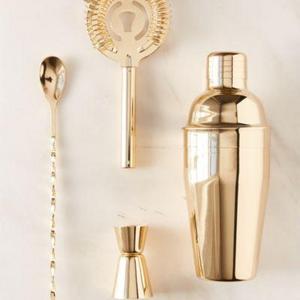 Metallic Bar Cocktail Shaker Set