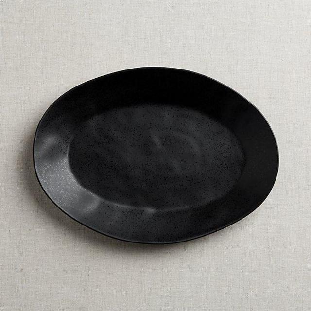 Marin Matte Black Oval Platter