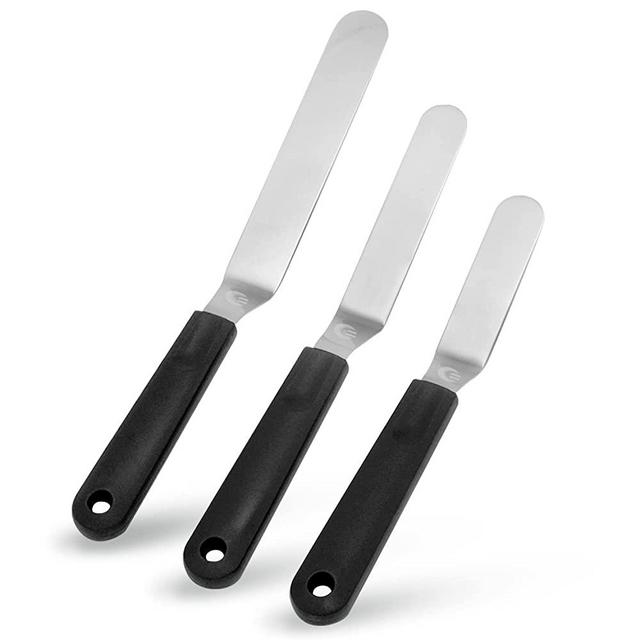 Offset Spatula for Cake Decorating Set with 9.5", 11", 13" Stainless Steel 304 Blade - Icing Spatula , Cake Spatula Icing Smoother Frosting Spatula for Cakes Frosting