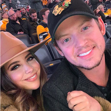 Chaney's first Blackhawks game. Nashville, 2019.