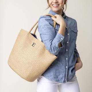 Personalized Straw Tote