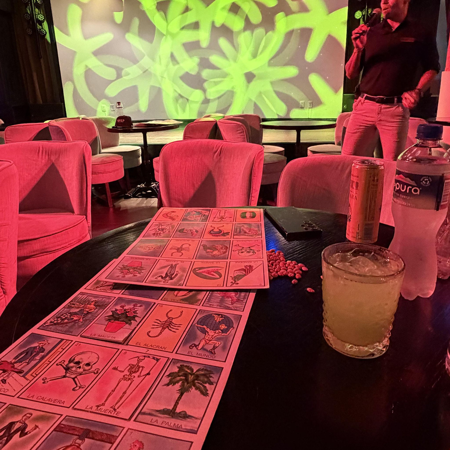 Loteria! Like Bingo, but you cover the whole board.