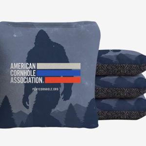 ACA Retro Stripes Sasquatch Scene Synergy Soft Cornhole Bags - American Cornhole Association