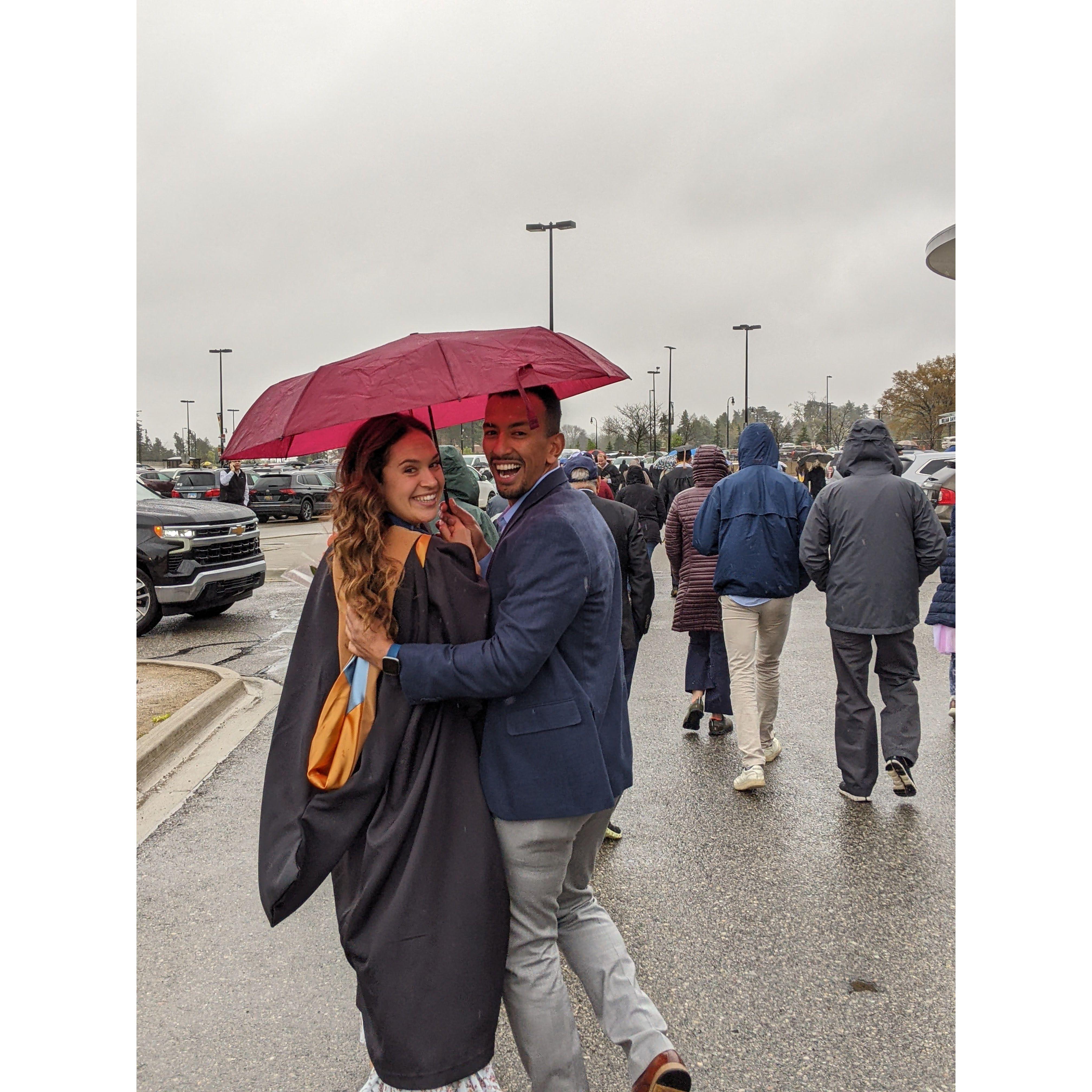 At Shay's graduation in Michigan in April 2023.