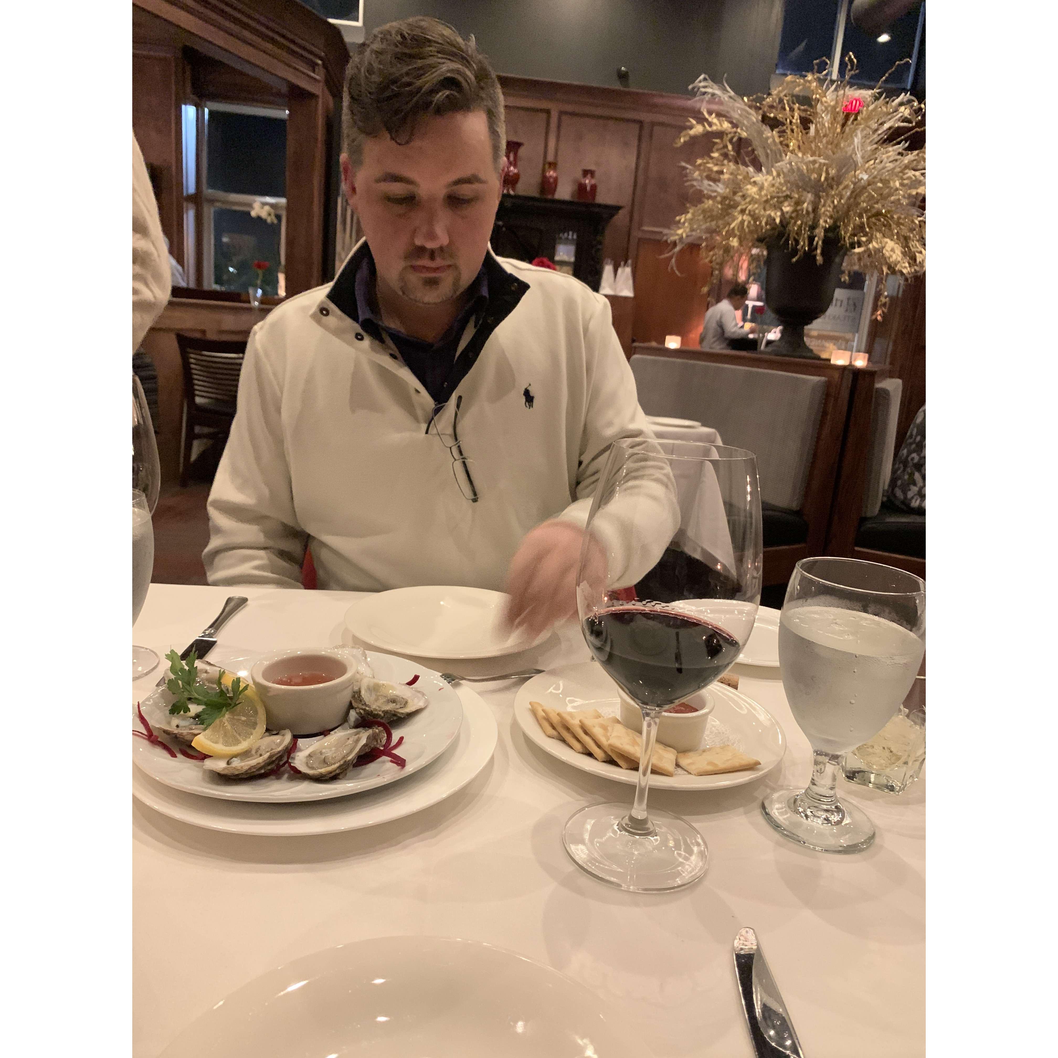 YUMMMM... Arthur's entree has made it.