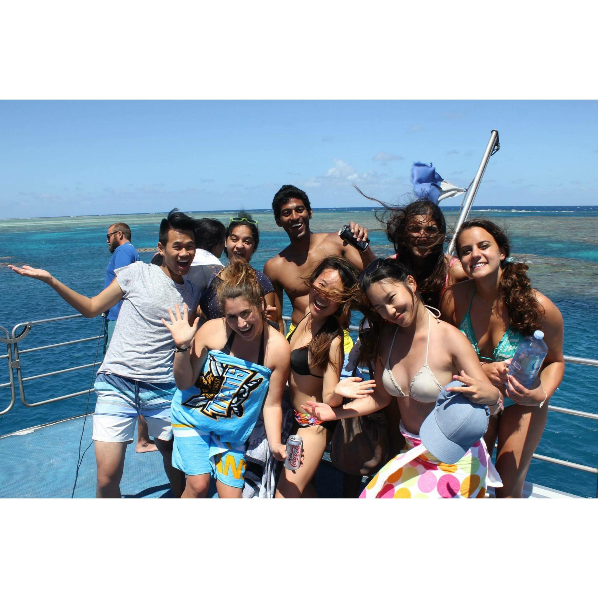 Group trip to the Great Barrier Reef