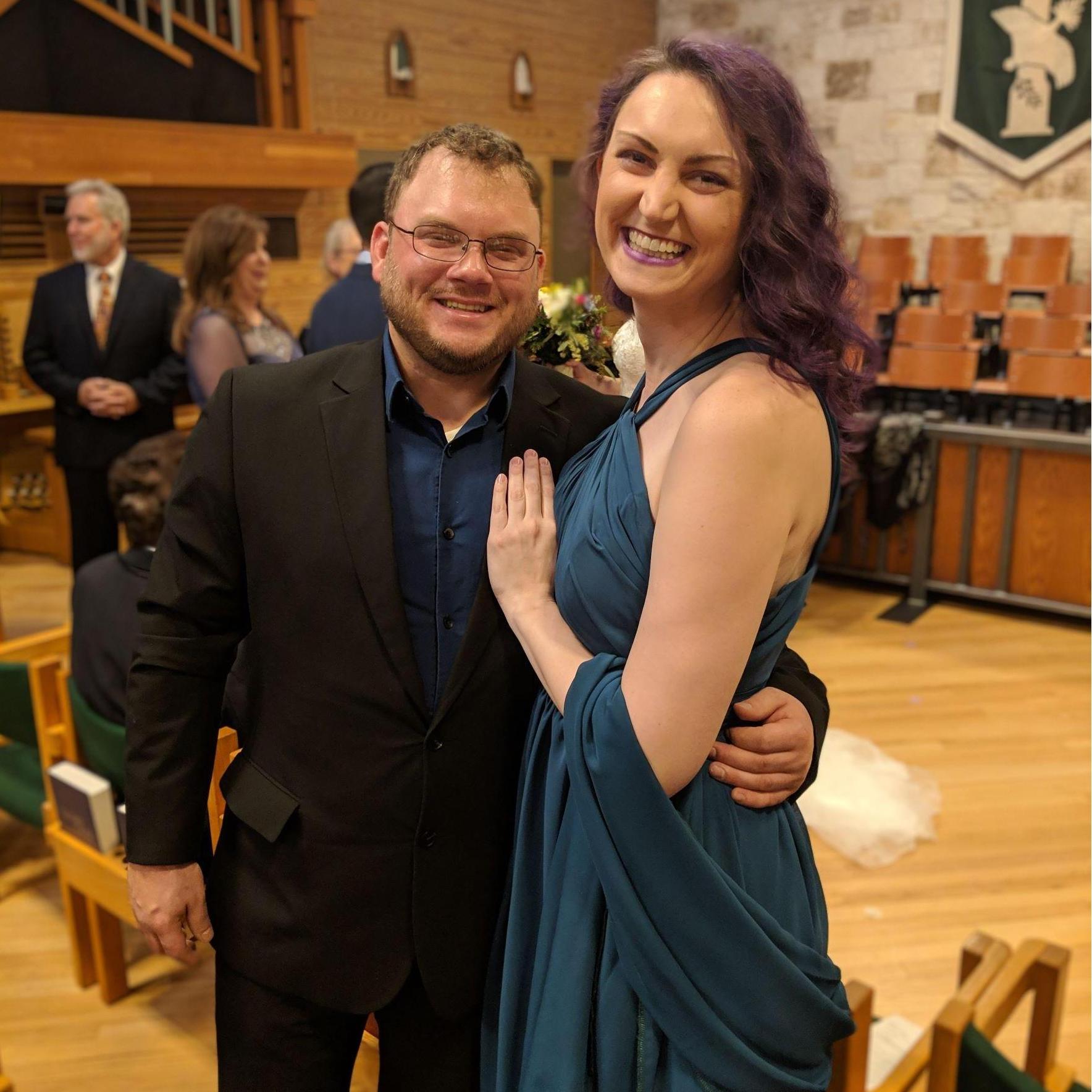 Together at Erika's cousin's wedding!