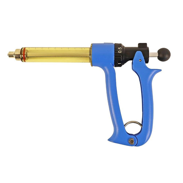 RANCH CHOICE 25ML Semi-automatic Livestock Syringe, Adjustable Continuous Repeating Cattle Vaccine Luer Lock Syringe for Cow Goat Sheep Pig