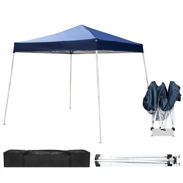 Outvita Canopy 10'x10' Pop Up Commercial Instant Gazebo Tent, Waterproof & UV Protection Canopy Tent with Slant Legs for Party Wedding Birthday BBQ Events