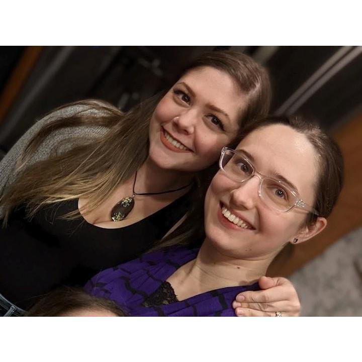 Rhiannon with best friend/maid of honor Hannah