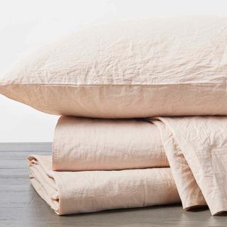 Organic Crinkled Percale 4-Piece Sheet Set