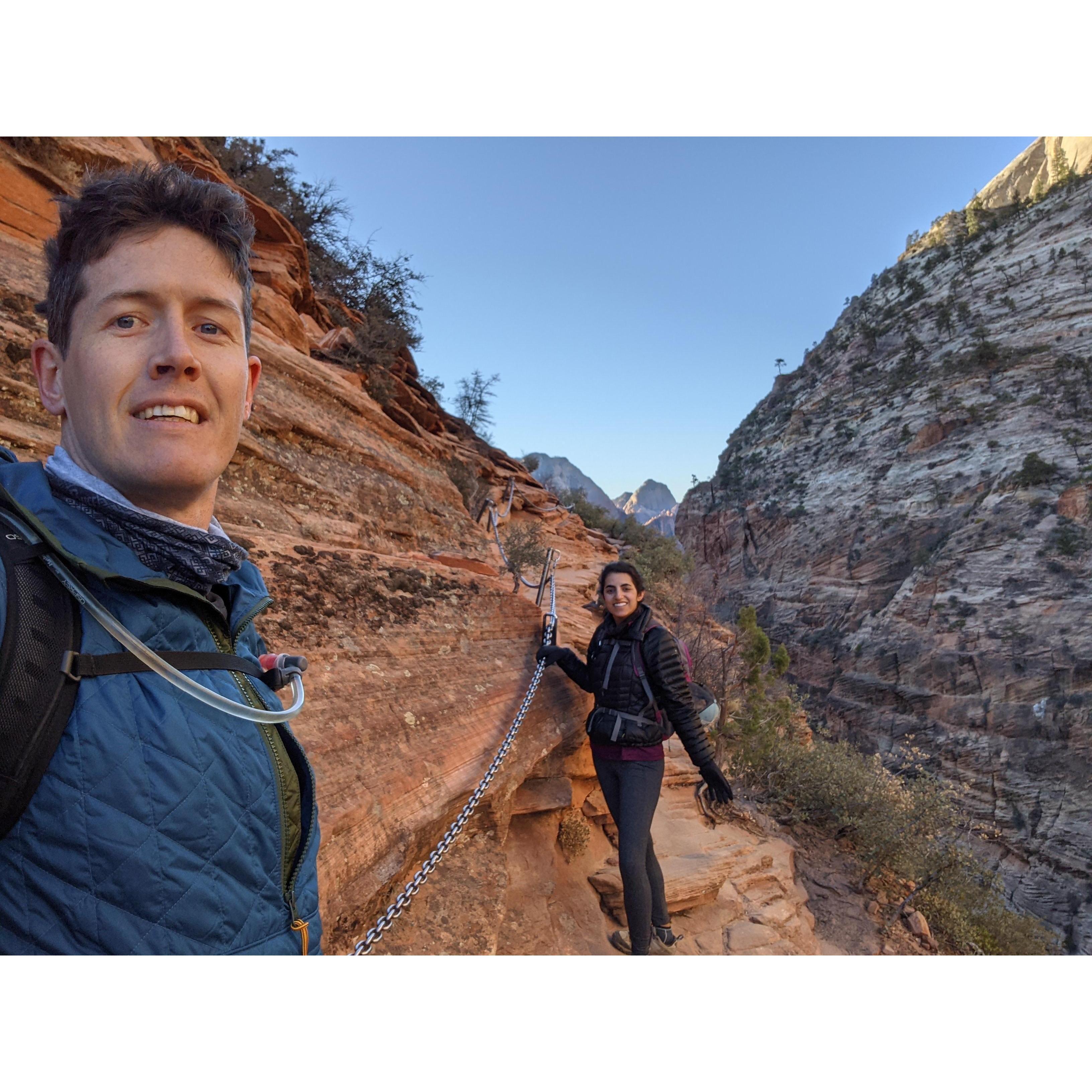 Angel's Landing Trail, Zion National Park, UT. November 2020.