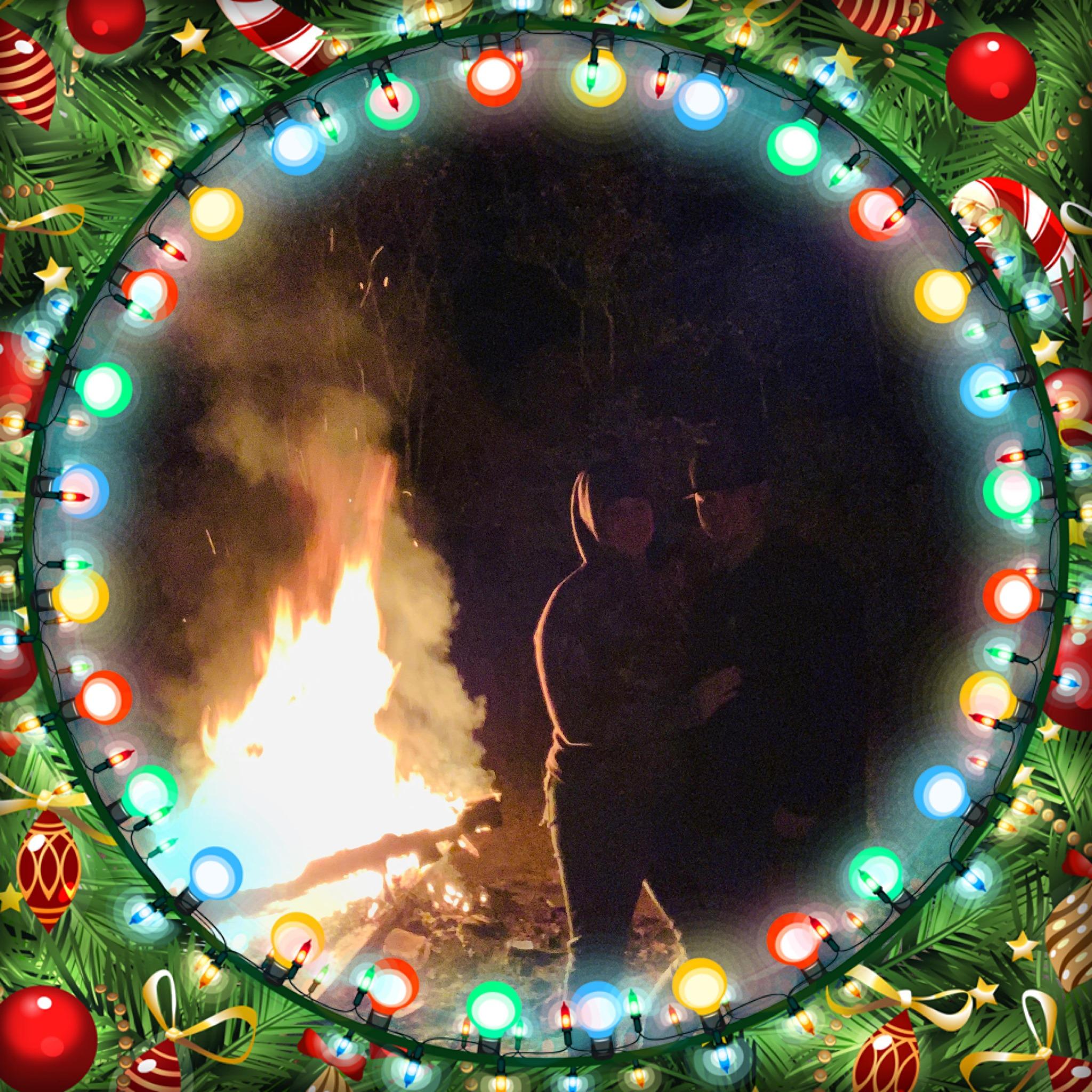 Our first photo & bonfire together