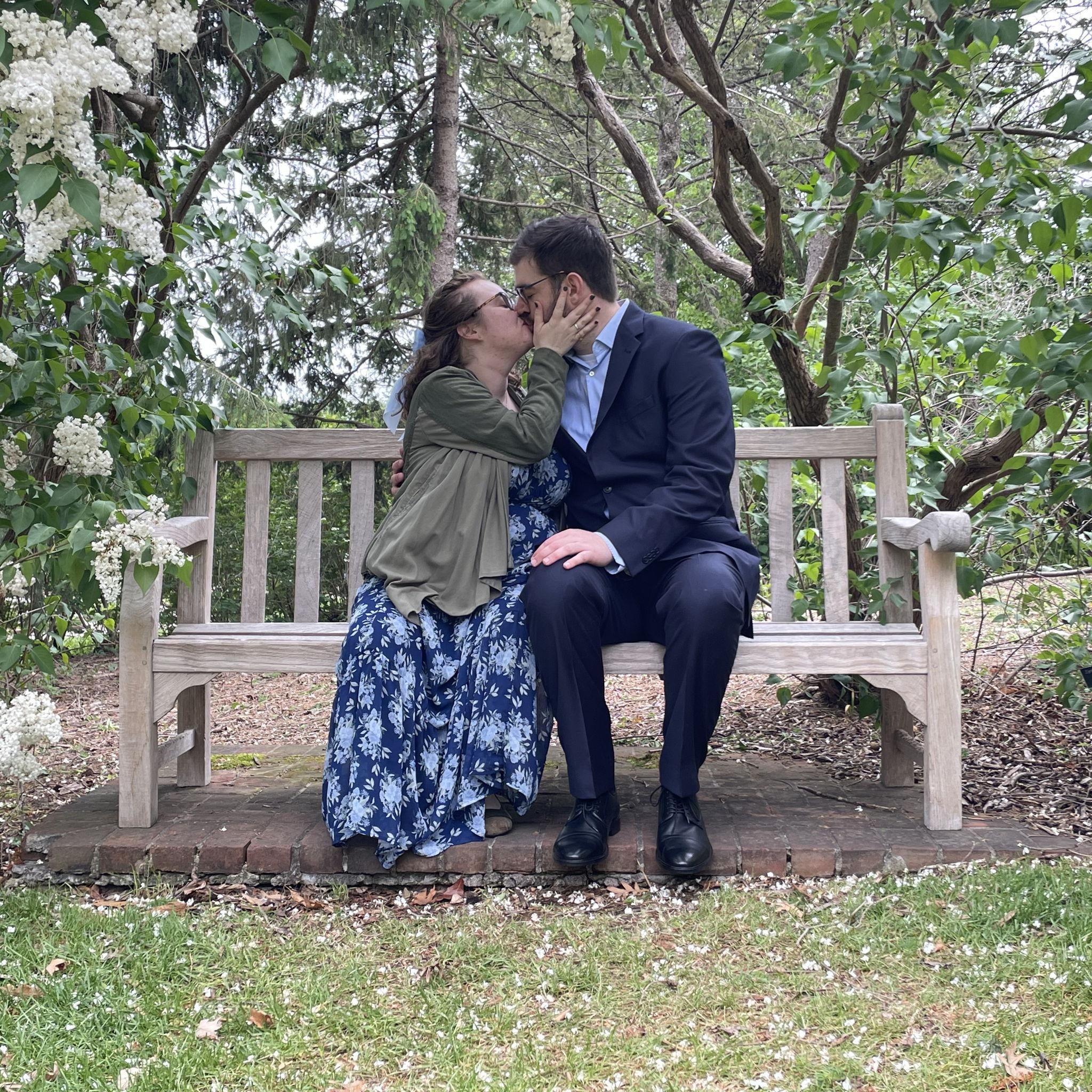 Just before he asked and she said yes.