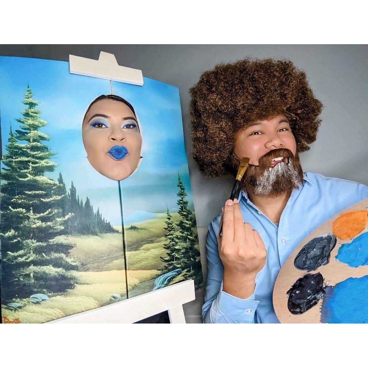 Bob Ross and his painting