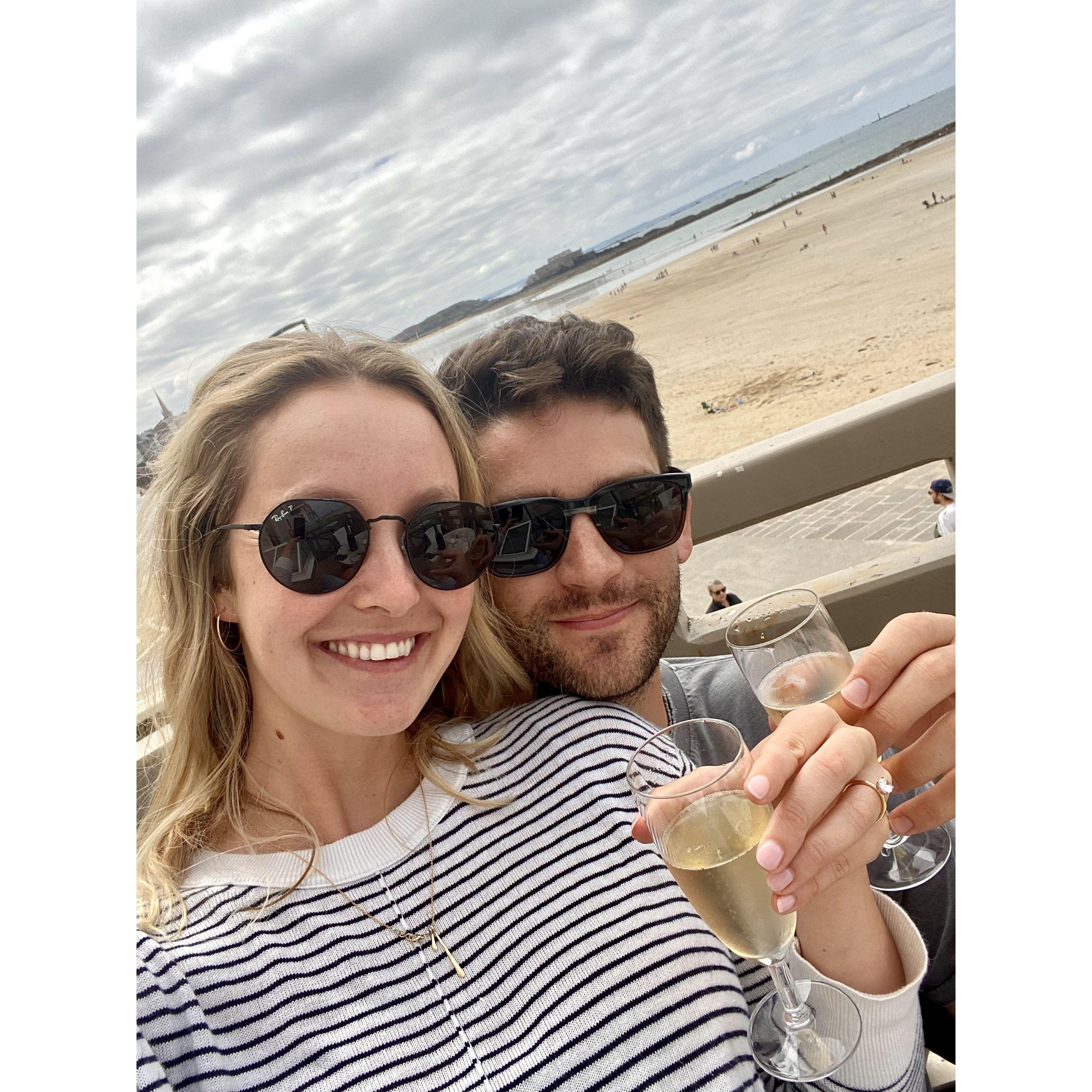 The day after we got engaged in St Malo, France.
