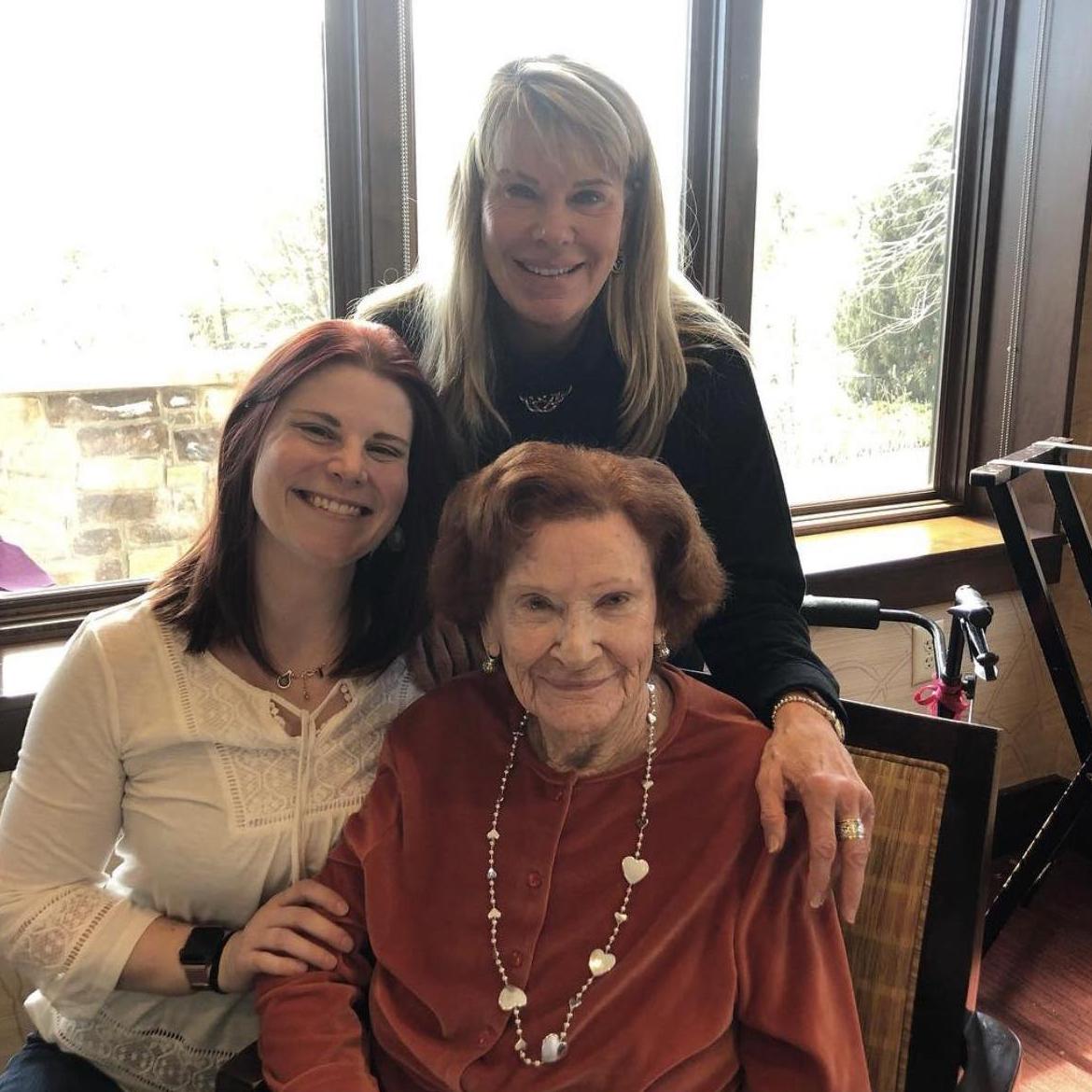 With Jackie's mom and grandma celebrating her 97th birthday in March 2019