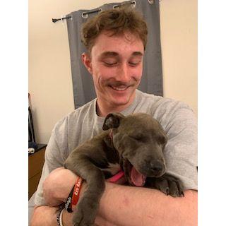 The day Miss Willow Bean was given to Noah by someone in his apartment complex!