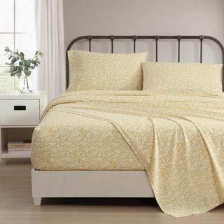 Heirloom Ditzy Cotton Percale 4-Piece Sheet Set