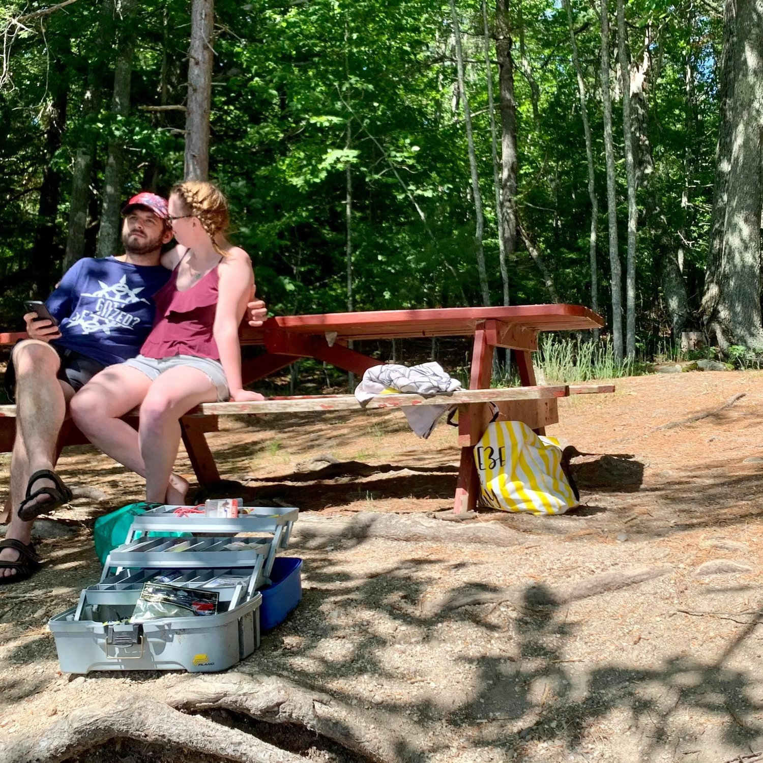 Dawn took this beautiful photo of us at Craig pond. It was such a beautiful day!