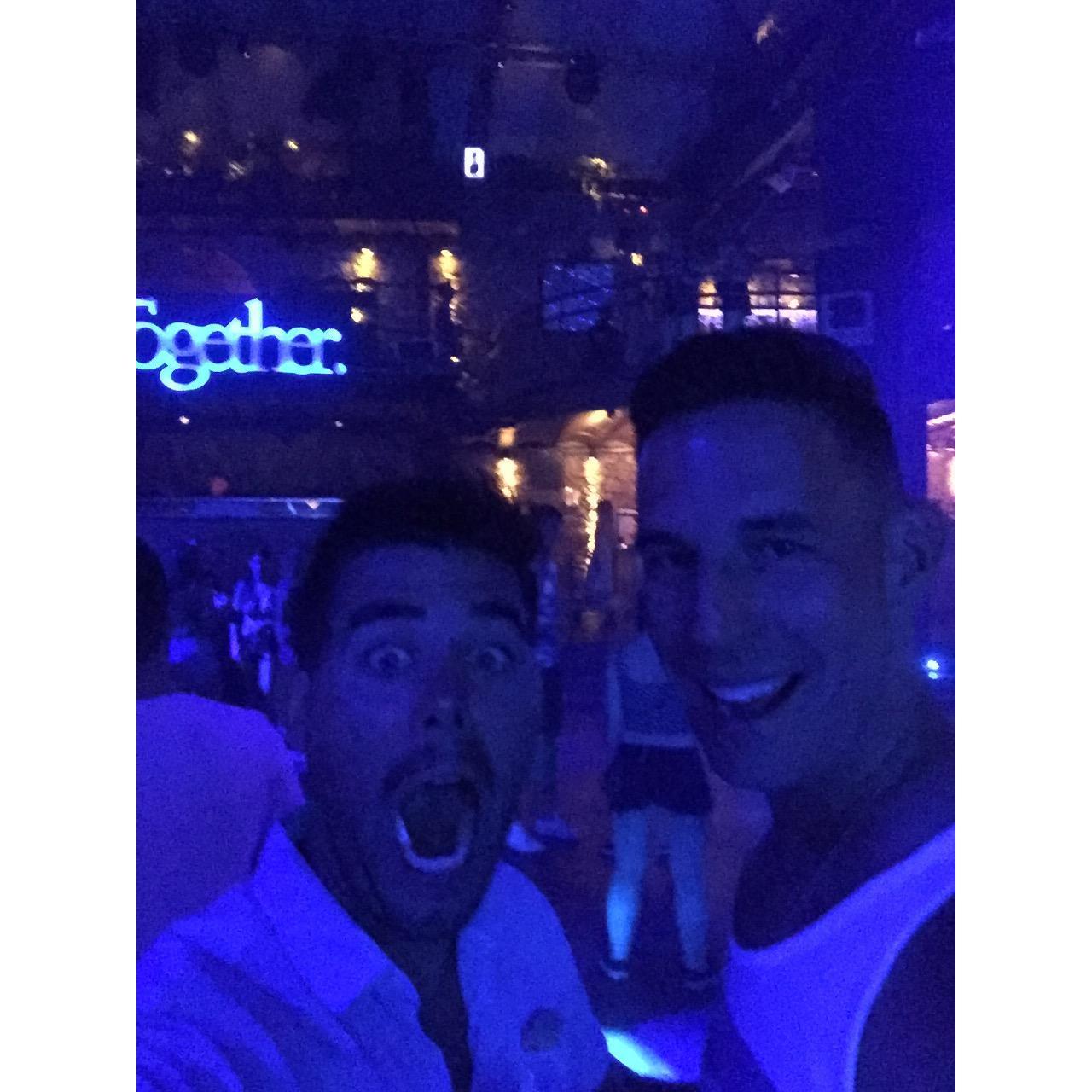 Our first night out in Ibiza, Spain!