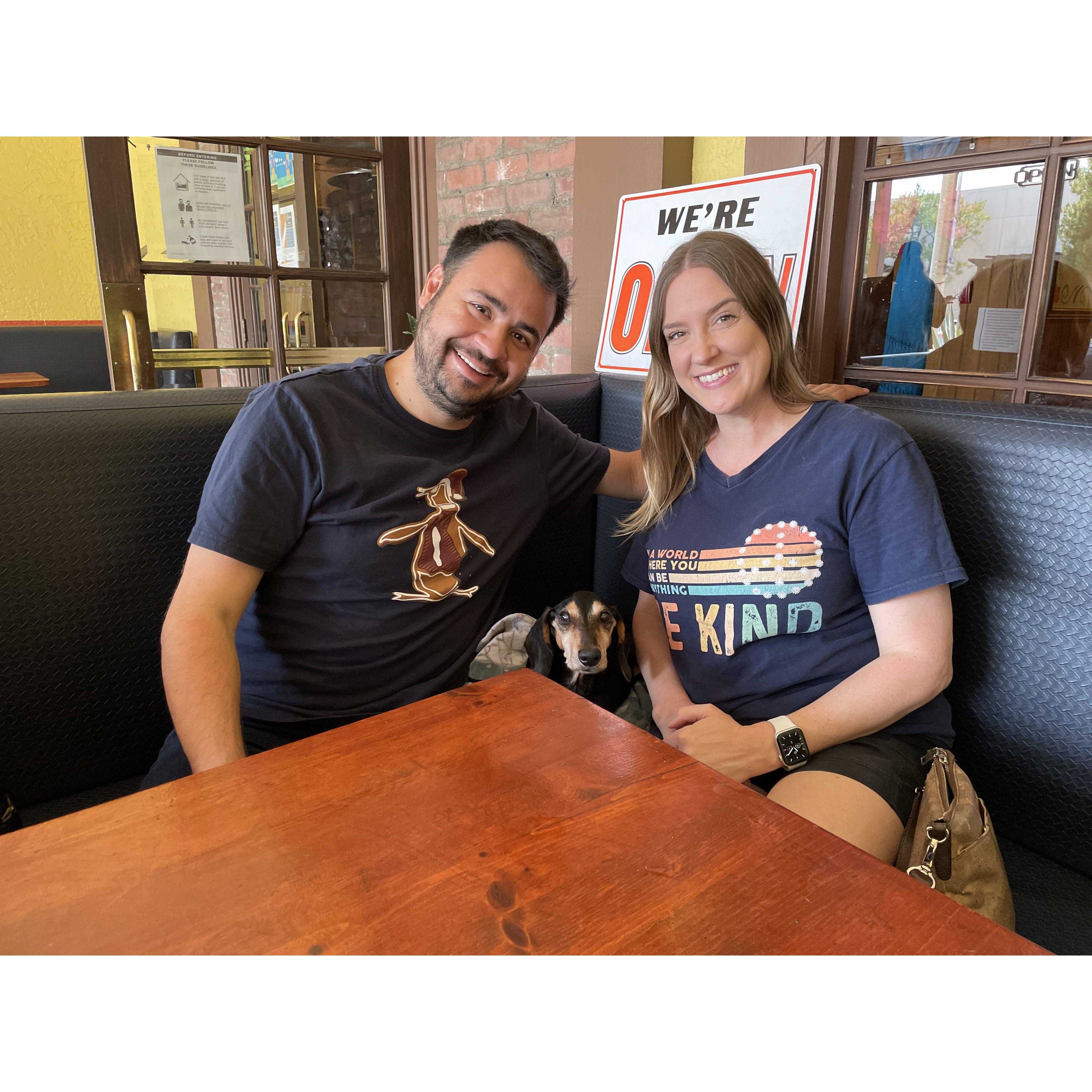 Out for lunch with Milo