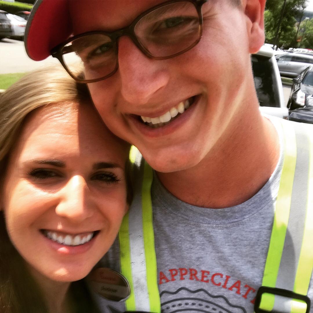 My very first day in Nashville was Cow Day at Chick fil A so I went to visit Andrew dressed as a cow :)