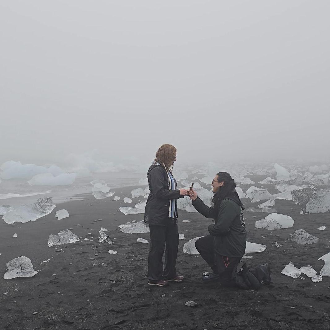Our engagement on Diamond Beach in Iceland, August 14, 2024